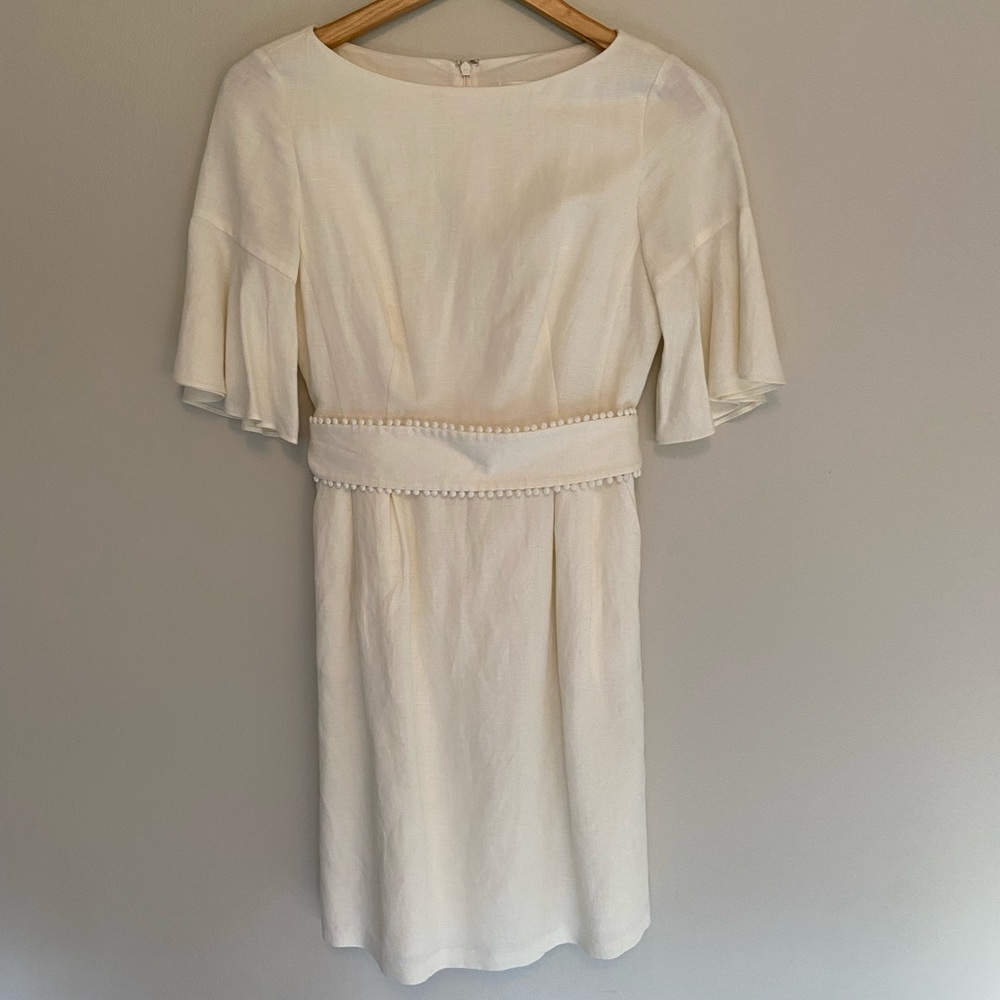 Eliza J women’s white Linen Dress Small